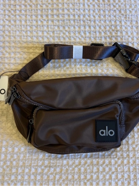ALO Yoga Handbags - ALO Yoga Brown Belt Bag with Front Zip Pocket